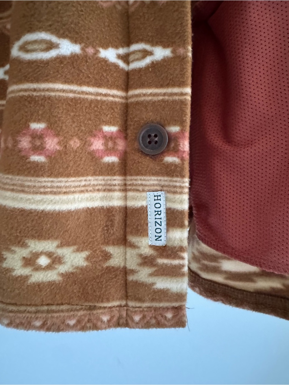 Classic Patterned Button-Up Shacket - Brown - Picture 7 of 8